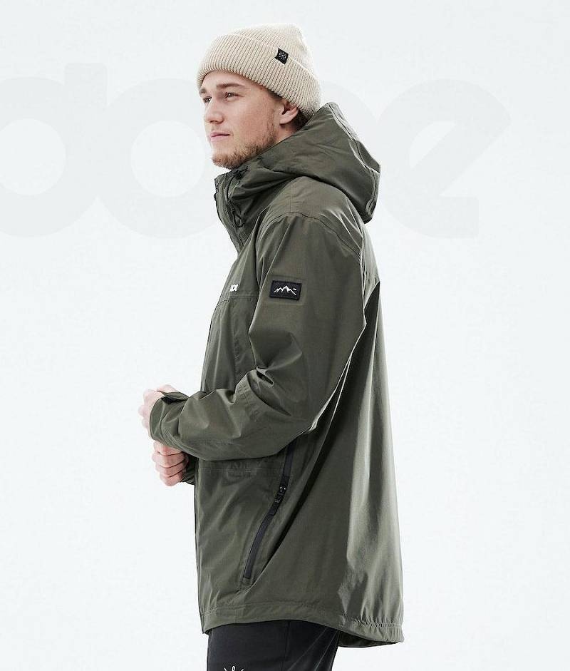 Olive Men's Dope Ranger Light Outdoor Jackets | India_D1123