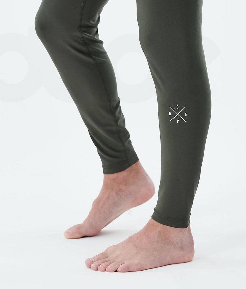 Olive Men's Dope Snuggle Base Layer Pants | India_D1324