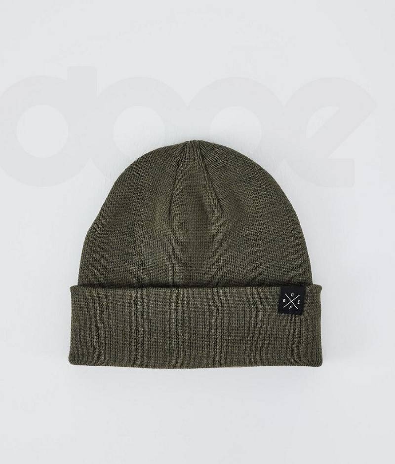 Olive Men\'s Dope Solitude Beanies | India_D1965