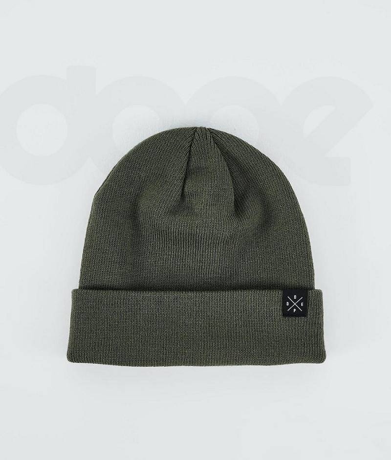 Olive Men\'s Dope Solitude Beanies | India_D1484