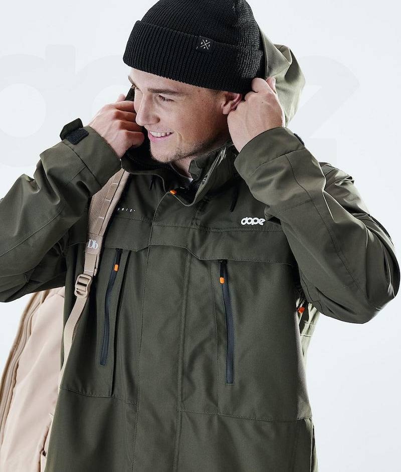 Olive Men's Dope Trekker Outdoor Jackets | India_D1761