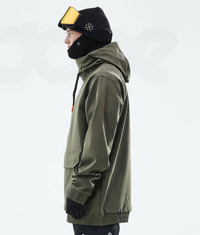 Olive Men's Dope Wylie Ski Jackets | India_D2441