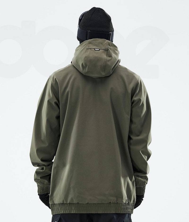 Olive Men's Dope Wylie Ski Jackets | India_D2441