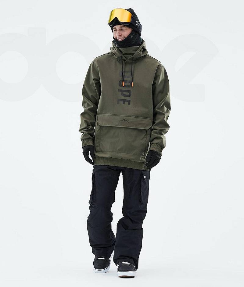 Olive Men's Dope Wylie Snowboard Jackets | India_D1292