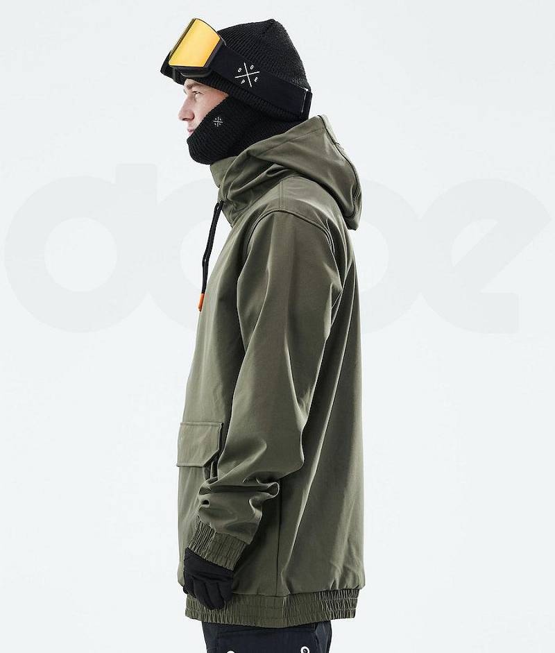 Olive Men's Dope Wylie Snowboard Jackets | India_D1292