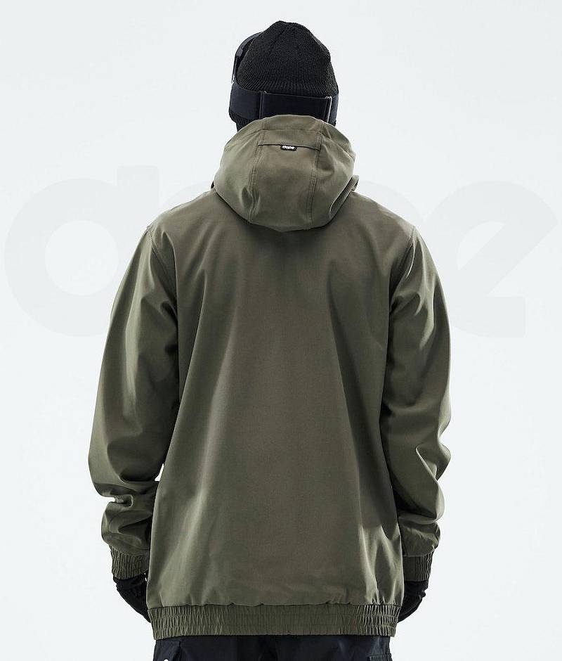 Olive Men's Dope Wylie Snowboard Jackets | India_D1292