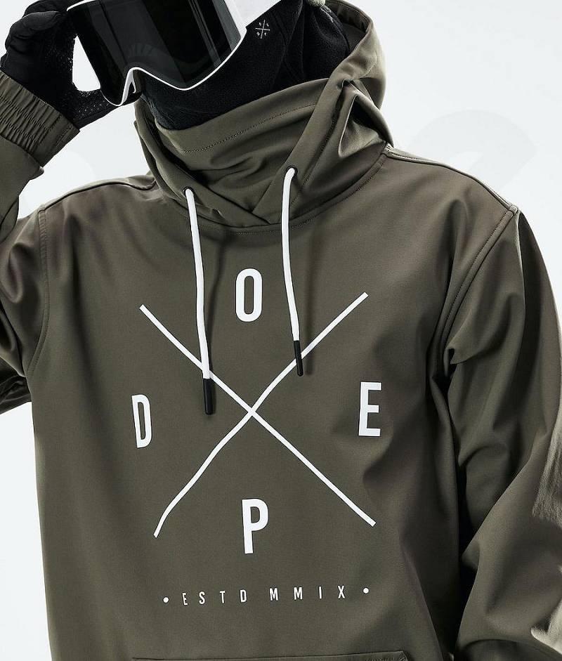 Olive Men's Dope Yeti 2021 Snowboard Jackets | India_D2043