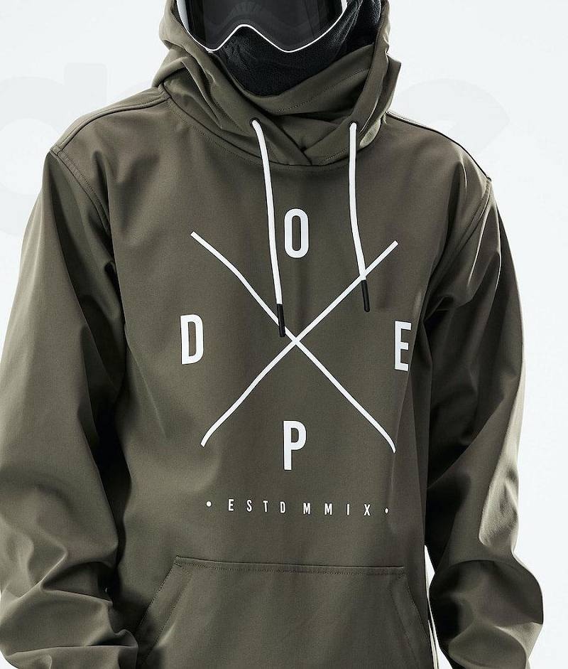 Olive Men's Dope Yeti 2021 Snowboard Jackets | India_D2043