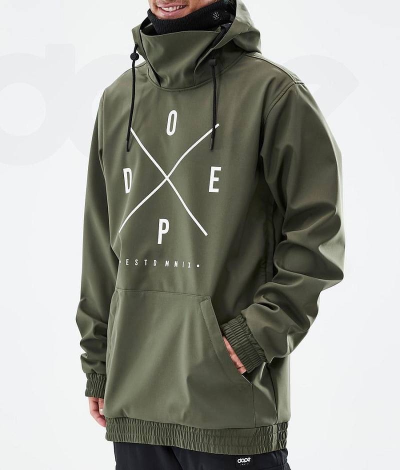 Olive Men's Dope Yeti Ski Jackets | India_D2254