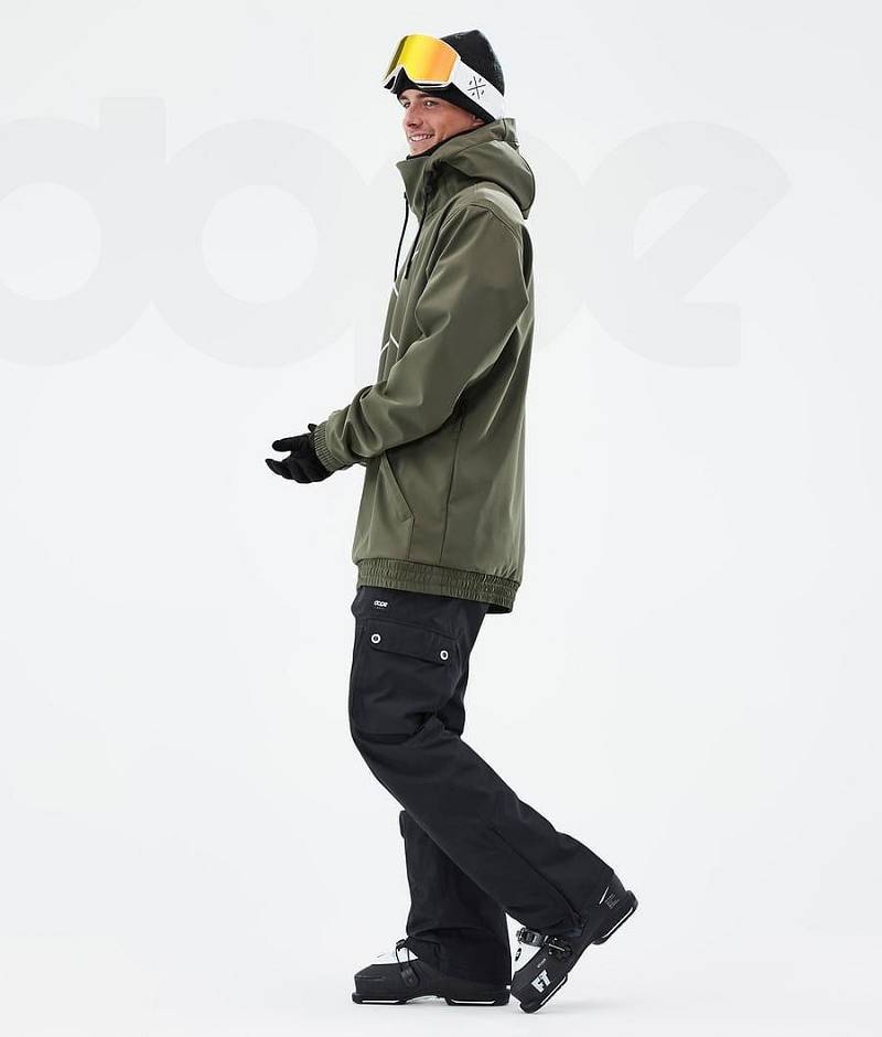 Olive Men's Dope Yeti Ski Jackets | India_D2254