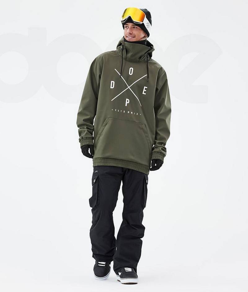 Olive Men's Dope Yeti Snowboard Jackets | India_D2514