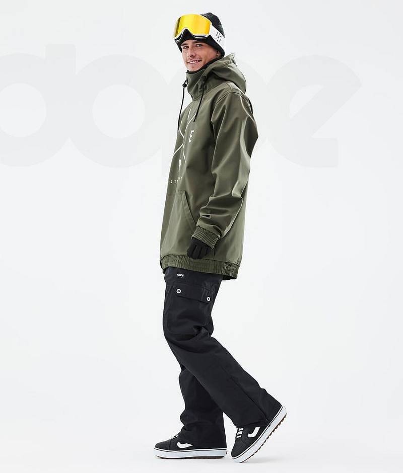 Olive Men's Dope Yeti Snowboard Jackets | India_D2514