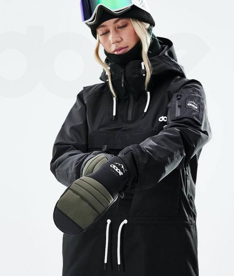 Olive Women's Dope Ace 2021 Snowboard Gloves | India_D1527