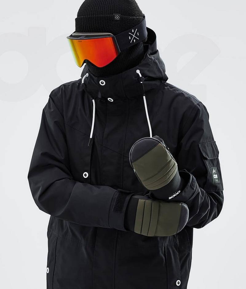 Olive Women's Dope Ace Snowboard Gloves | India_D2338