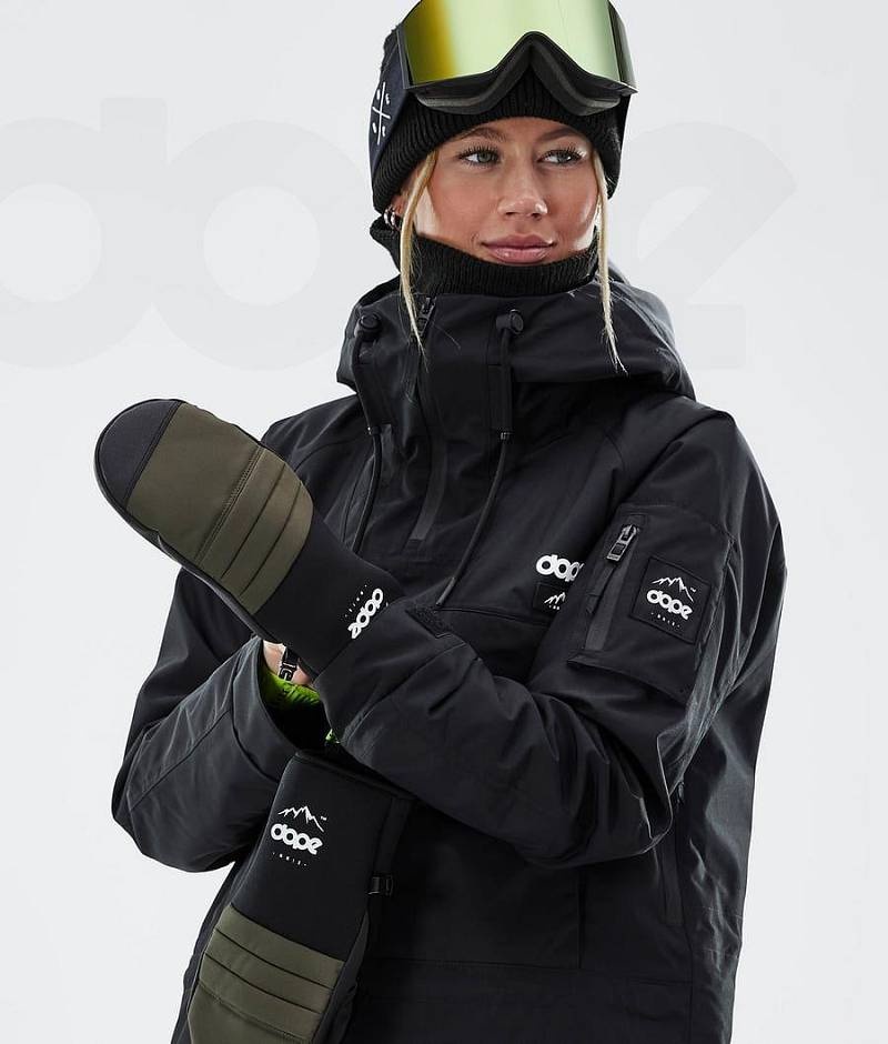 Olive Women's Dope Ace Snowboard Gloves | India_D2338