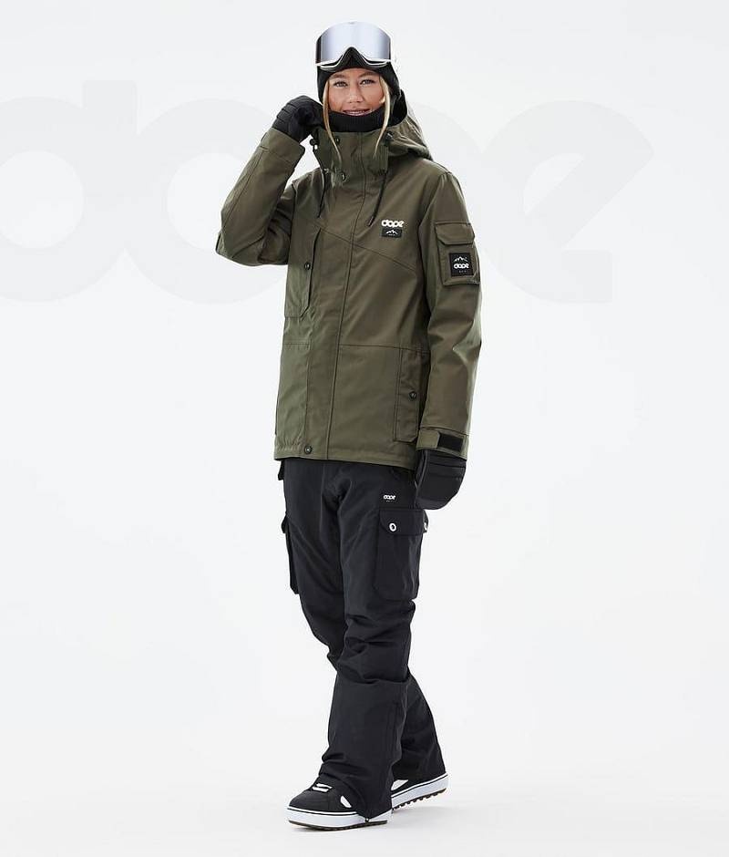 Olive Women's Dope Adept W Snowboard Jackets | India_D2188