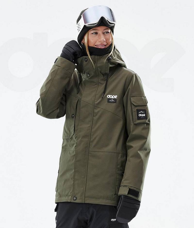 Olive Women\'s Dope Adept W Snowboard Jackets | India_D2188