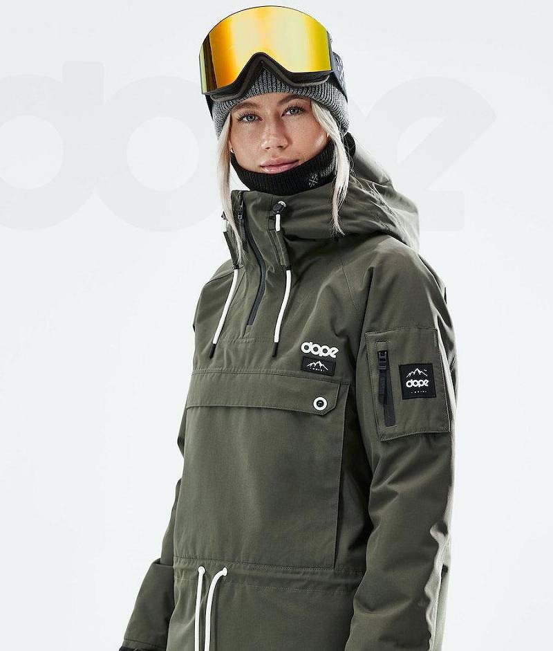 Olive Women's Dope Annok W 2021 Ski Jackets | India_D1861