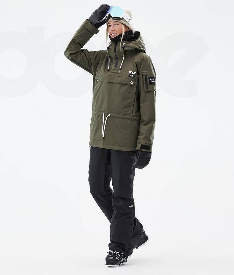 Olive Women's Dope Annok W Ski Jackets | India_D1732