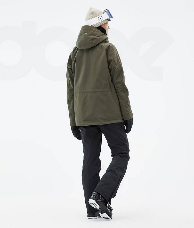 Olive Women's Dope Annok W Ski Jackets | India_D1732