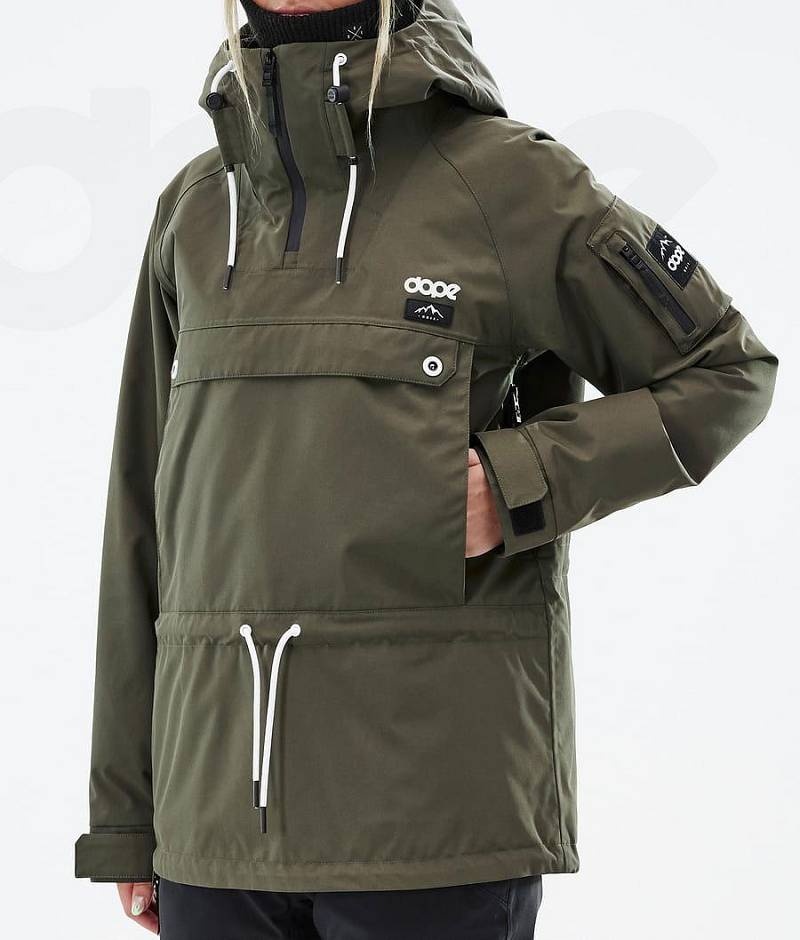 Olive Women's Dope Annok W Ski Jackets | India_D1732