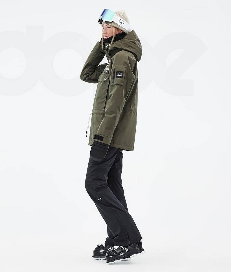 Olive Women's Dope Annok W Ski Jackets | India_D1732