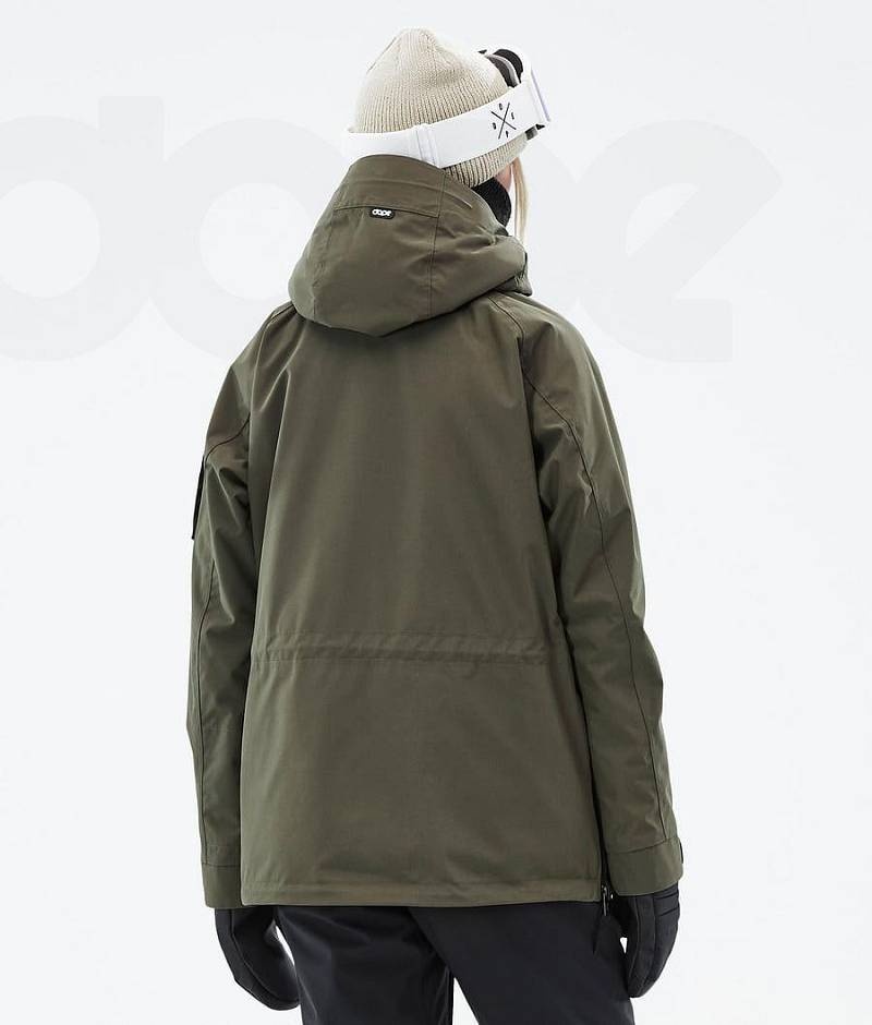 Olive Women's Dope Annok W Ski Jackets | India_D1732