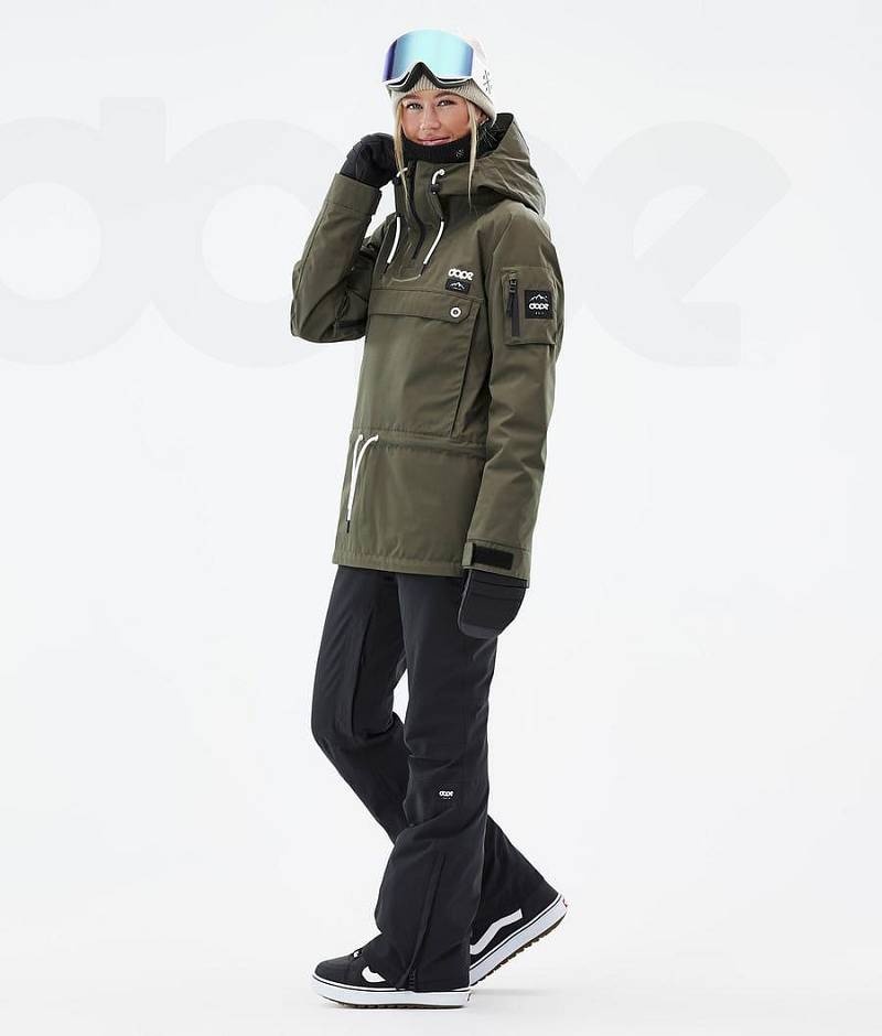 Olive Women's Dope Annok W Snowboard Jackets | India_D1334