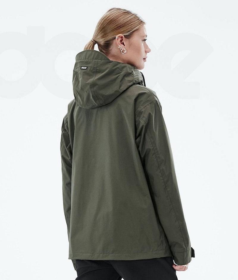 Olive Women's Dope Blizzard Light W Full Zip Outdoor Jackets | India_D2475