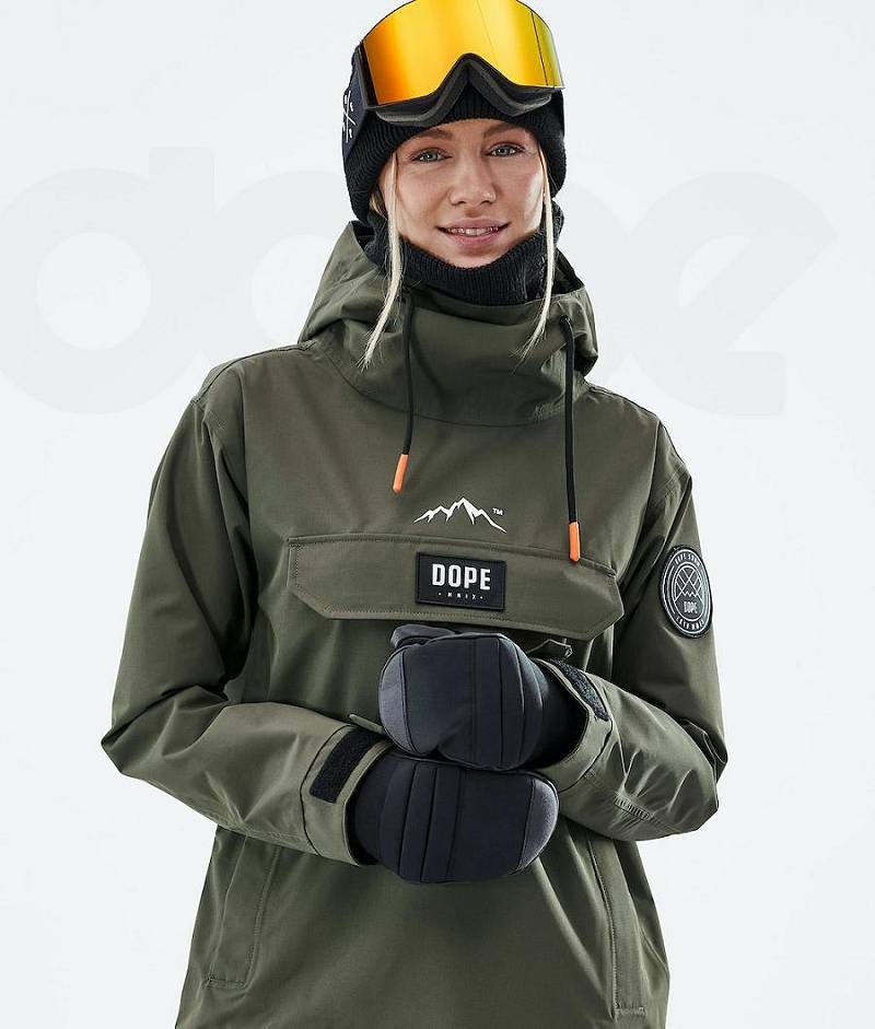 Olive Women's Dope Blizzard W 2021 Ski Jackets | India_D1027