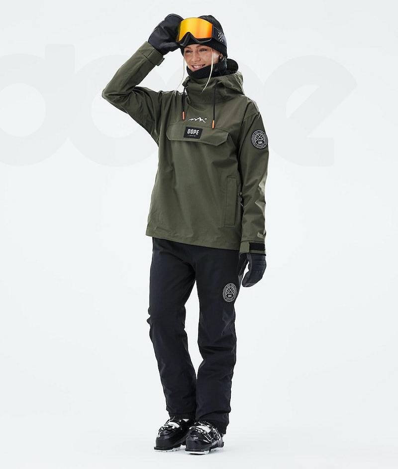 Olive Women's Dope Blizzard W 2021 Ski Jackets | India_D1027