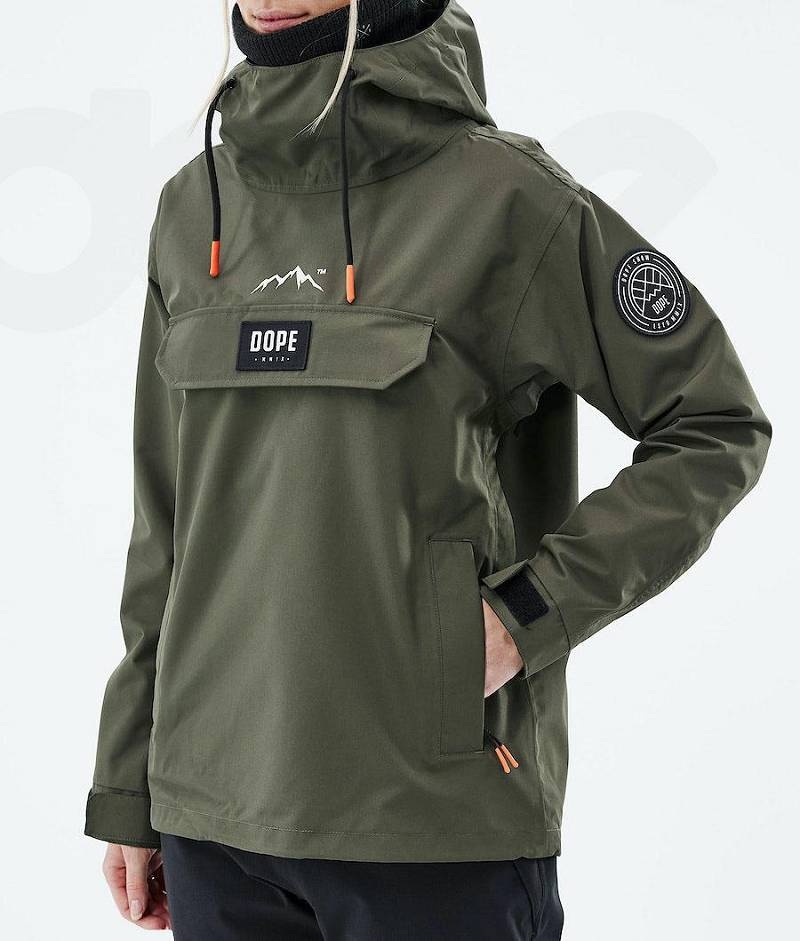 Olive Women's Dope Blizzard W 2021 Ski Jackets | India_D1027