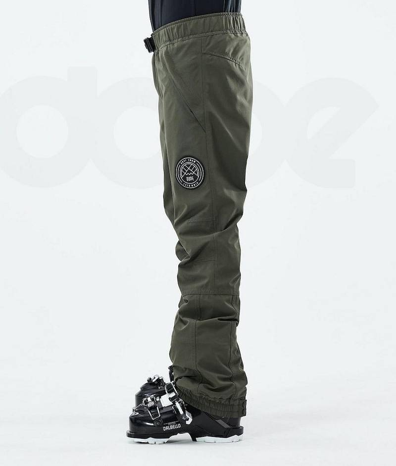 Olive Women's Dope Blizzard W 2021 Ski Pants | India_D1633