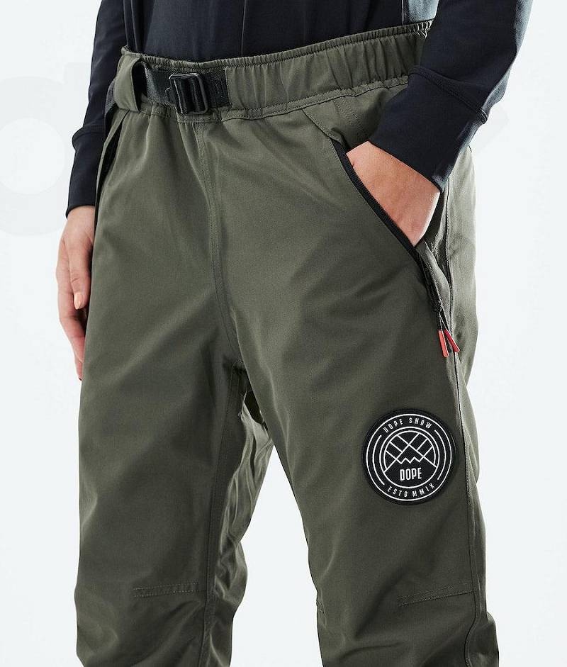 Olive Women's Dope Blizzard W 2021 Ski Pants | India_D1633