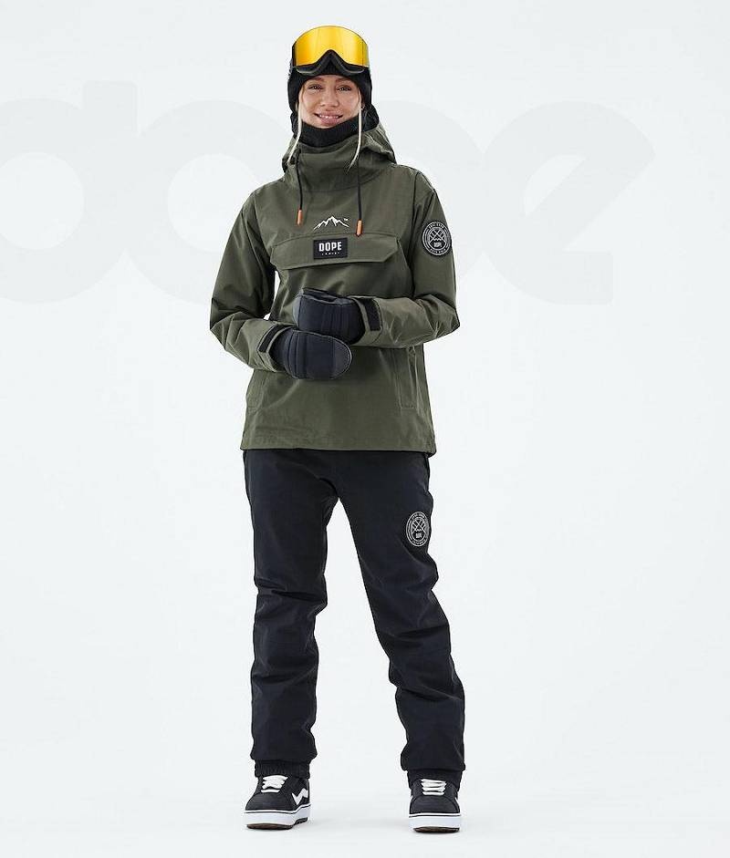 Olive Women's Dope Blizzard W 2021 Snowboard Jackets | India_D1276