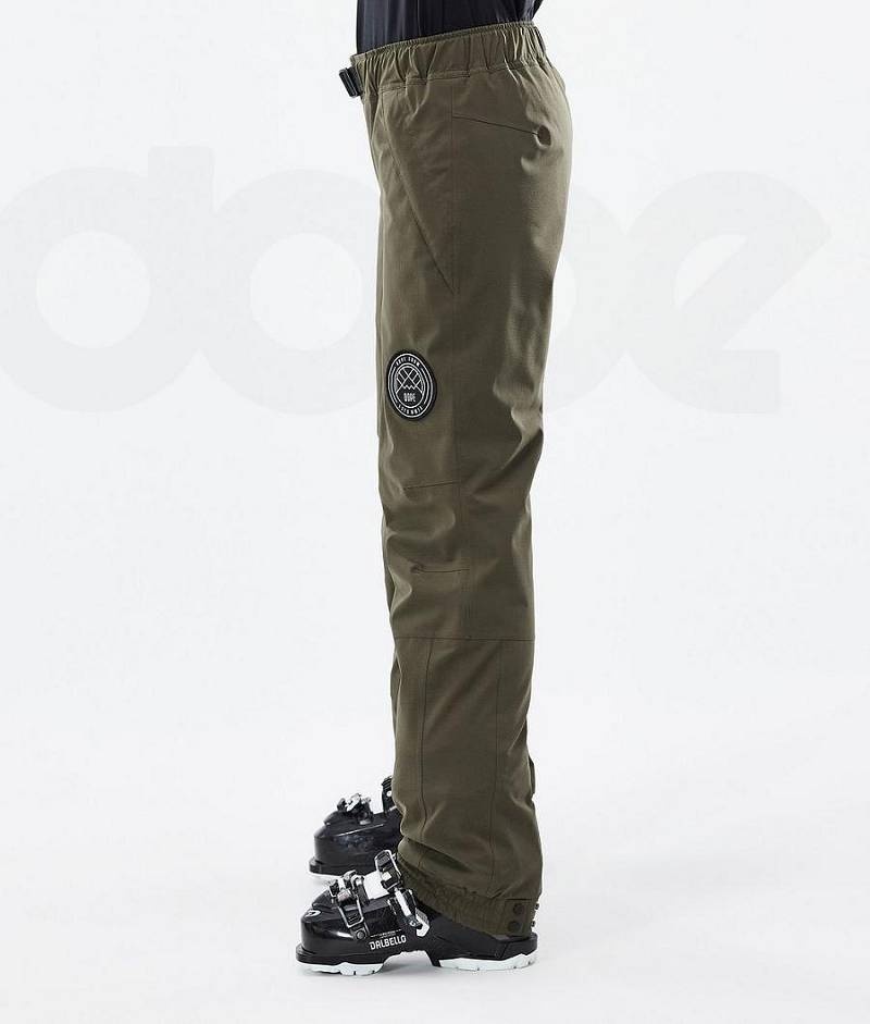 Olive Women's Dope Blizzard W Ski Pants | India_D2149