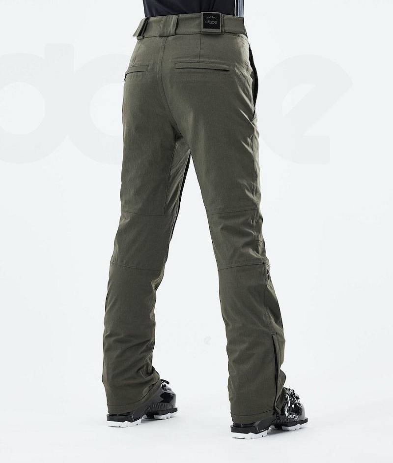 Olive Women's Dope Con W 2021 Ski Pants | India_D2270