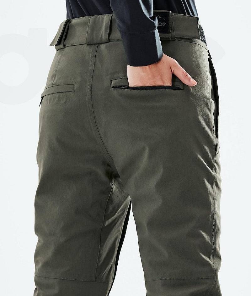 Olive Women's Dope Con W 2021 Ski Pants | India_D2270