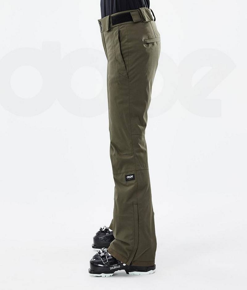 Olive Women's Dope Con W Ski Pants | India_D1224