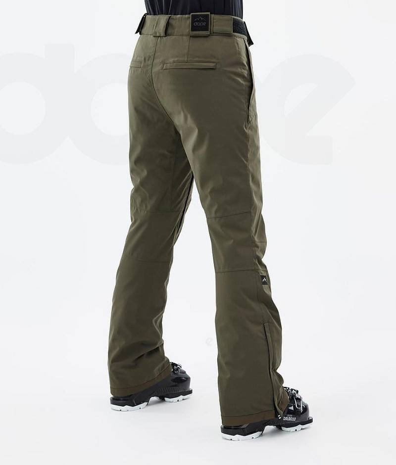 Olive Women's Dope Con W Ski Pants | India_D1224