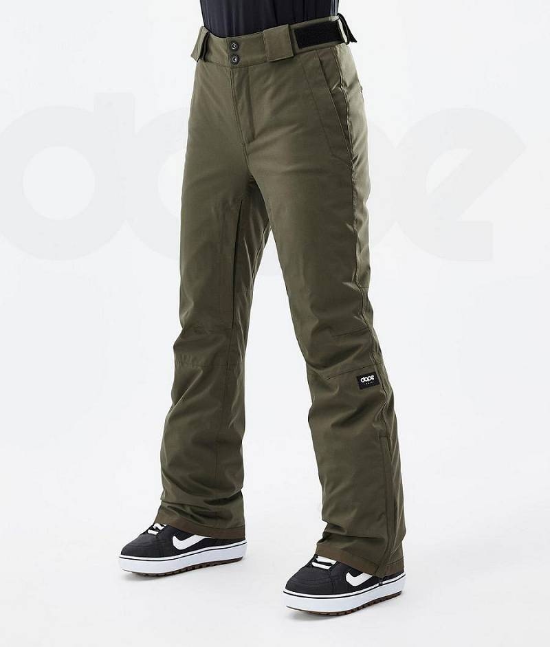 Olive Women\'s Dope Con W Snowboard Pants | India_D2416