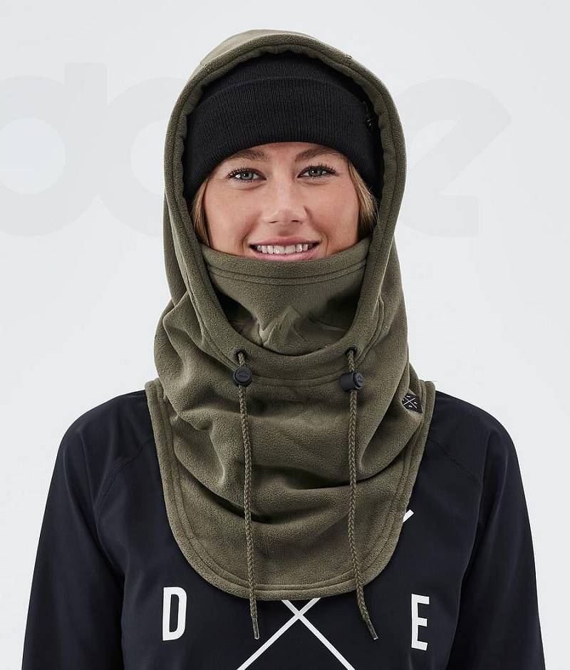 Olive Women's Dope Cozy Hood II Facemasks | India_D1624