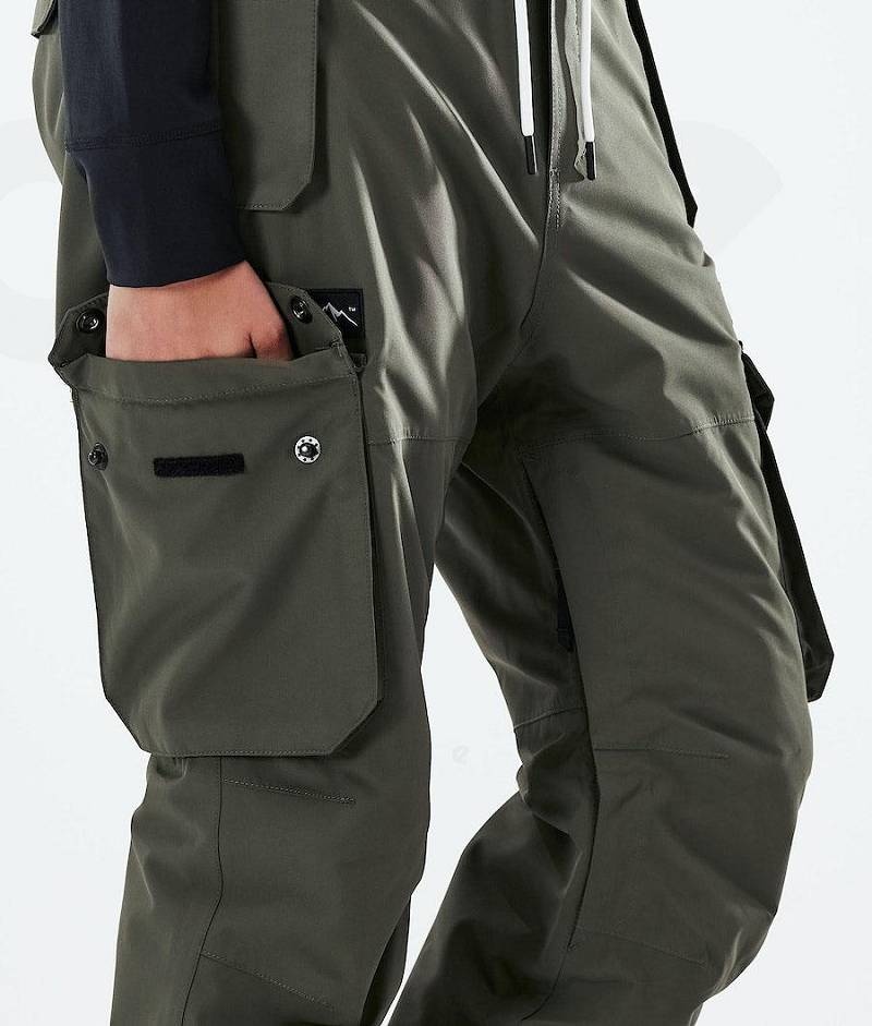 Olive Women's Dope Iconic W 2021 Ski Pants | India_D1656