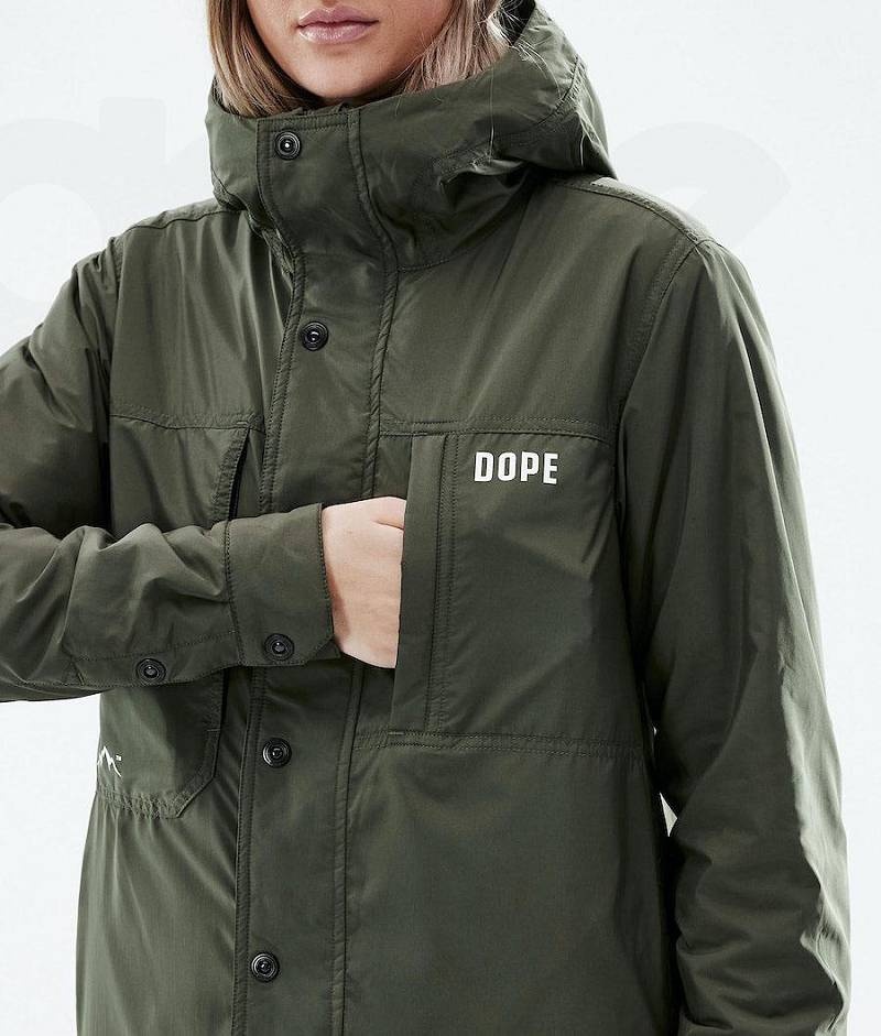 Olive Women's Dope Insulated W Outdoor Jackets | India_D2520