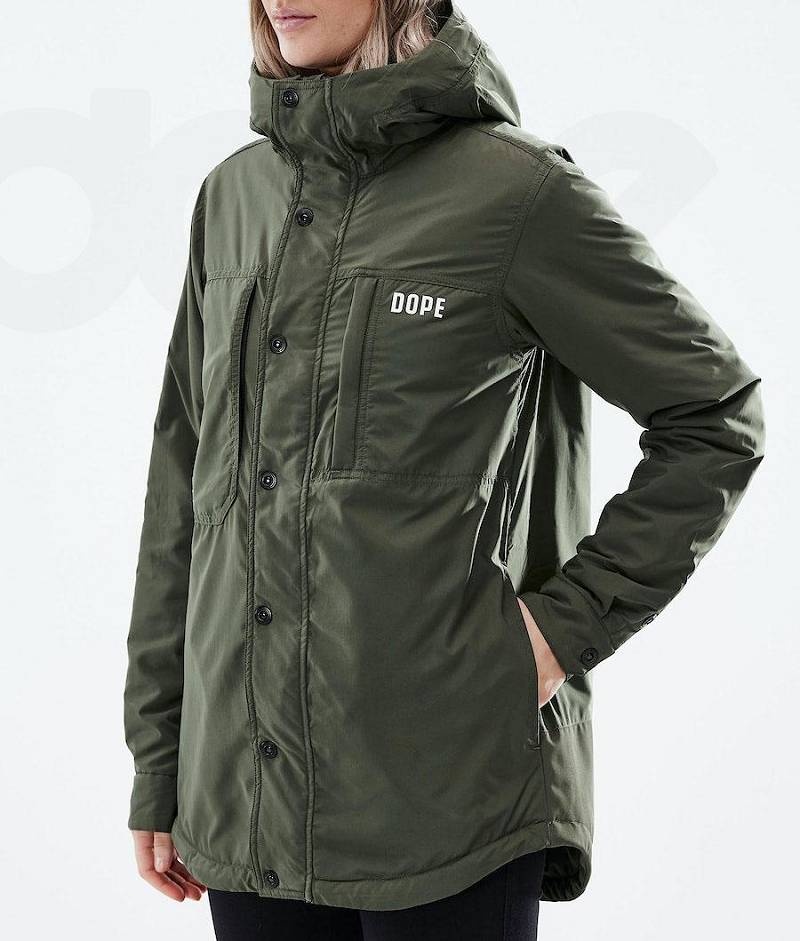 Olive Women's Dope Insulated W Outdoor Jackets | India_D2520