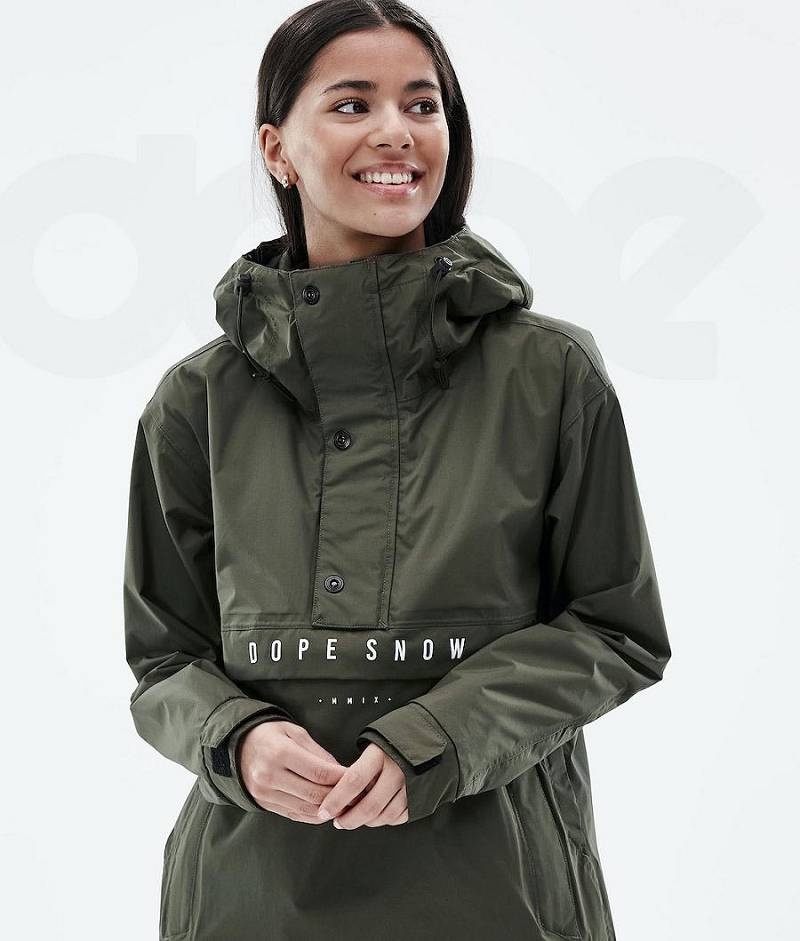 Olive Women's Dope Legacy Light W Outdoor Jackets | India_D1271