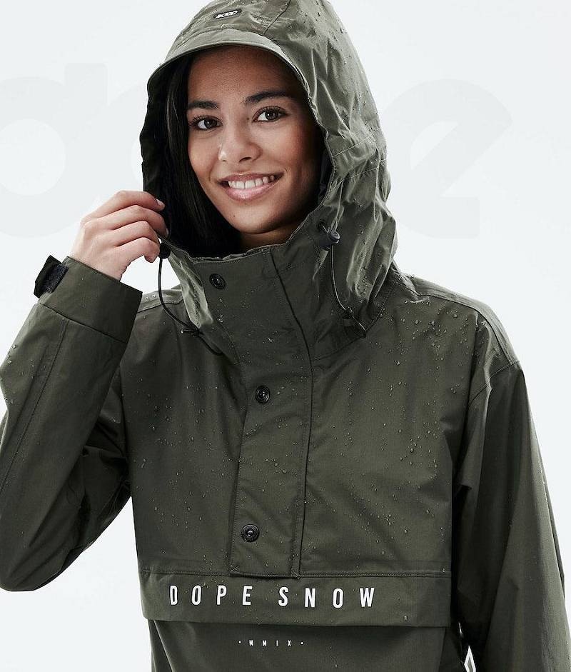 Olive Women's Dope Legacy Light W Outdoor Jackets | India_D1271