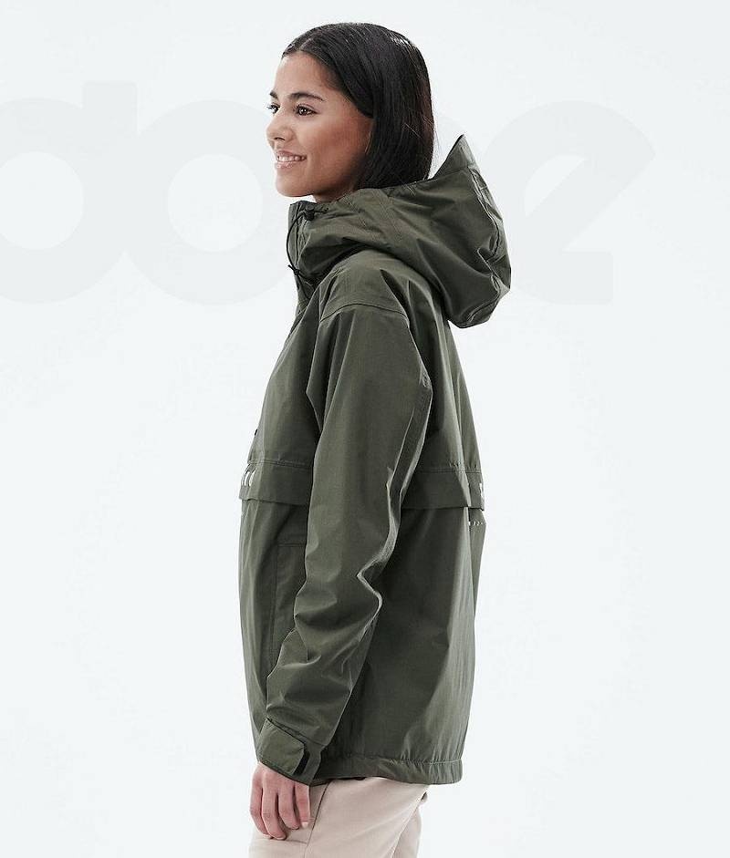 Olive Women's Dope Legacy Light W Outdoor Jackets | India_D1271