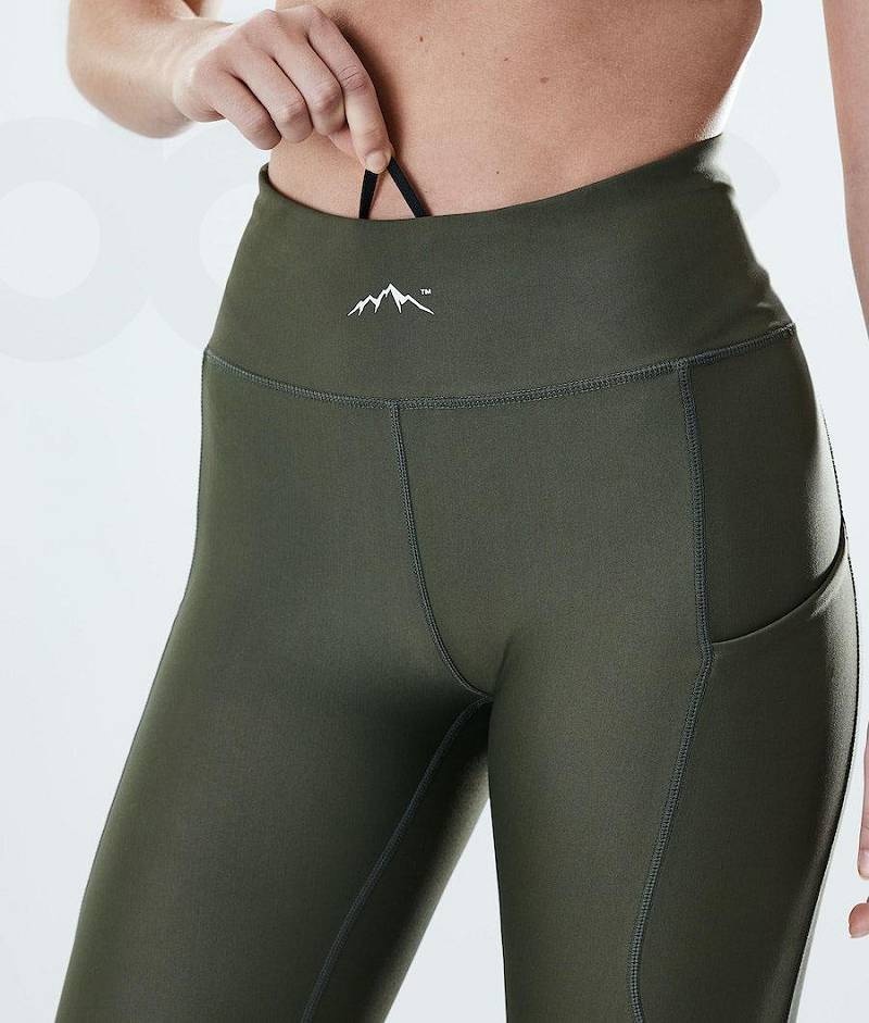 Olive Women's Dope Lofty Tech Leggings | India_D1285