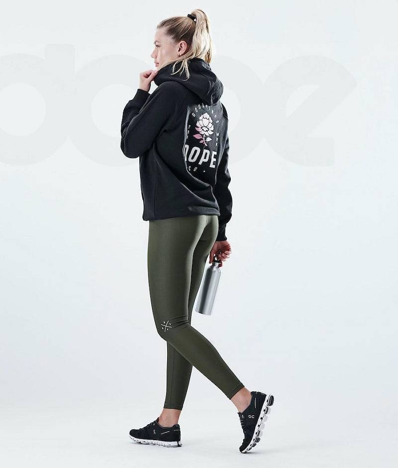 Olive Women's Dope Razor Leggings | India_D2472